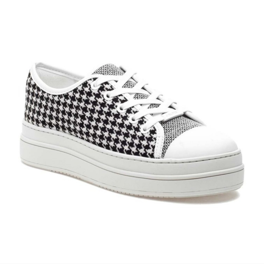 J Slide black and white Women sneaker